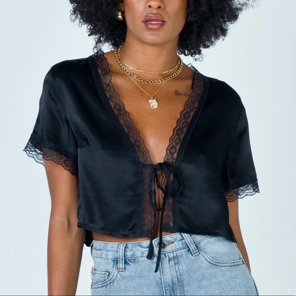 Tie front blouse